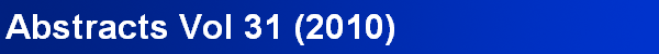 Abstracts Vol 31 (2010)